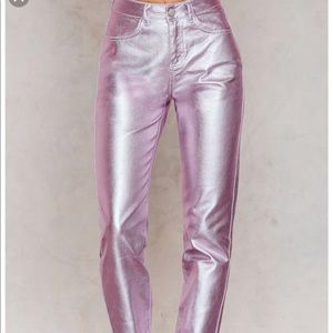 Metalic denimn pants